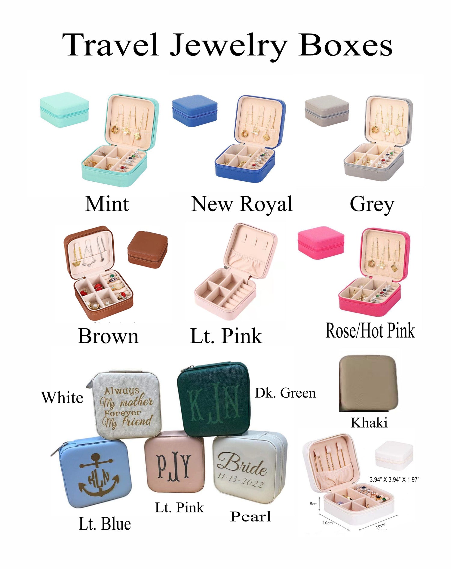 Keepsakes Jewelry Box Inserts Color Charts