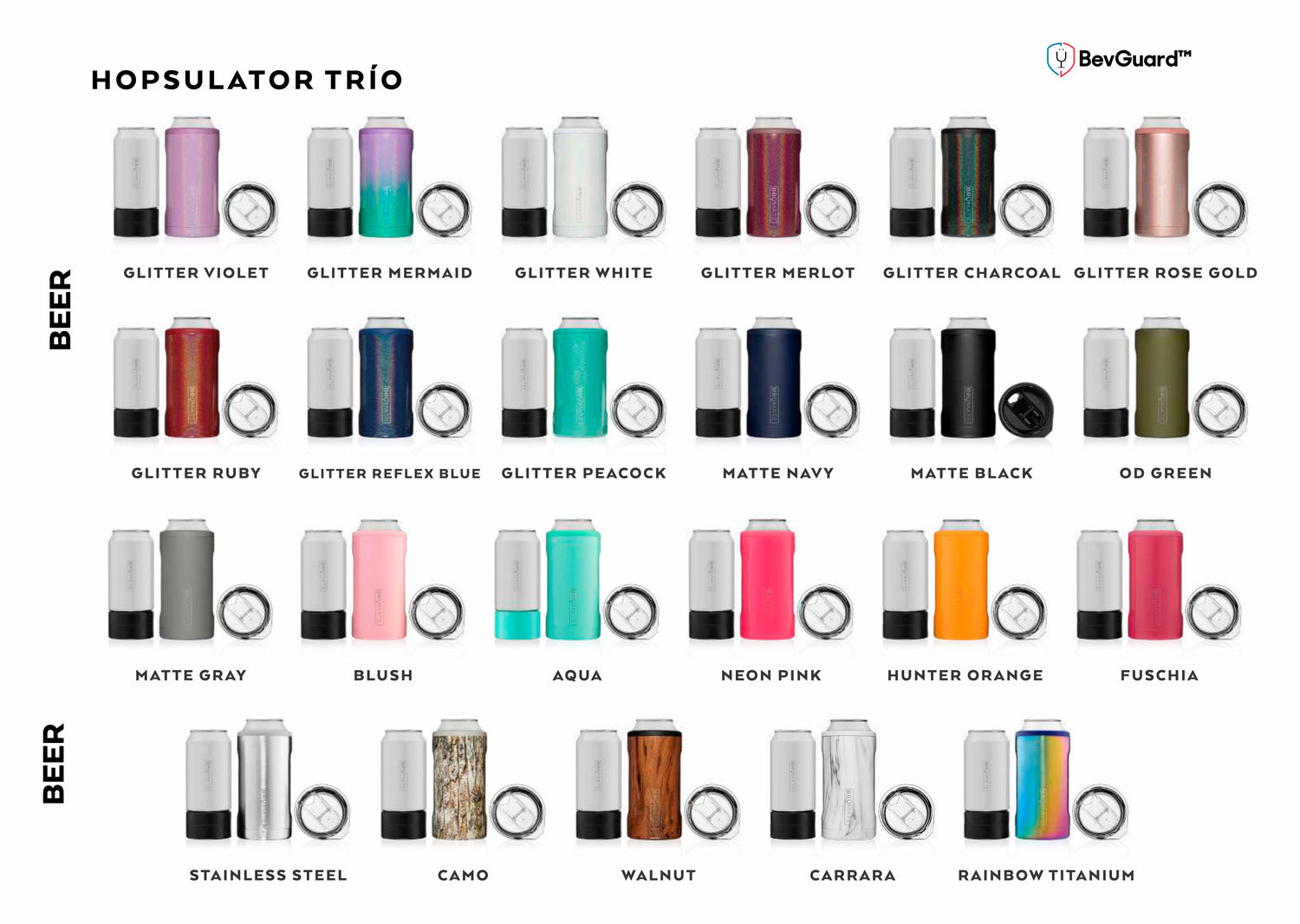 BruMate Blush Hopsulator Trio 3-in-1 Insulated Can Coolers