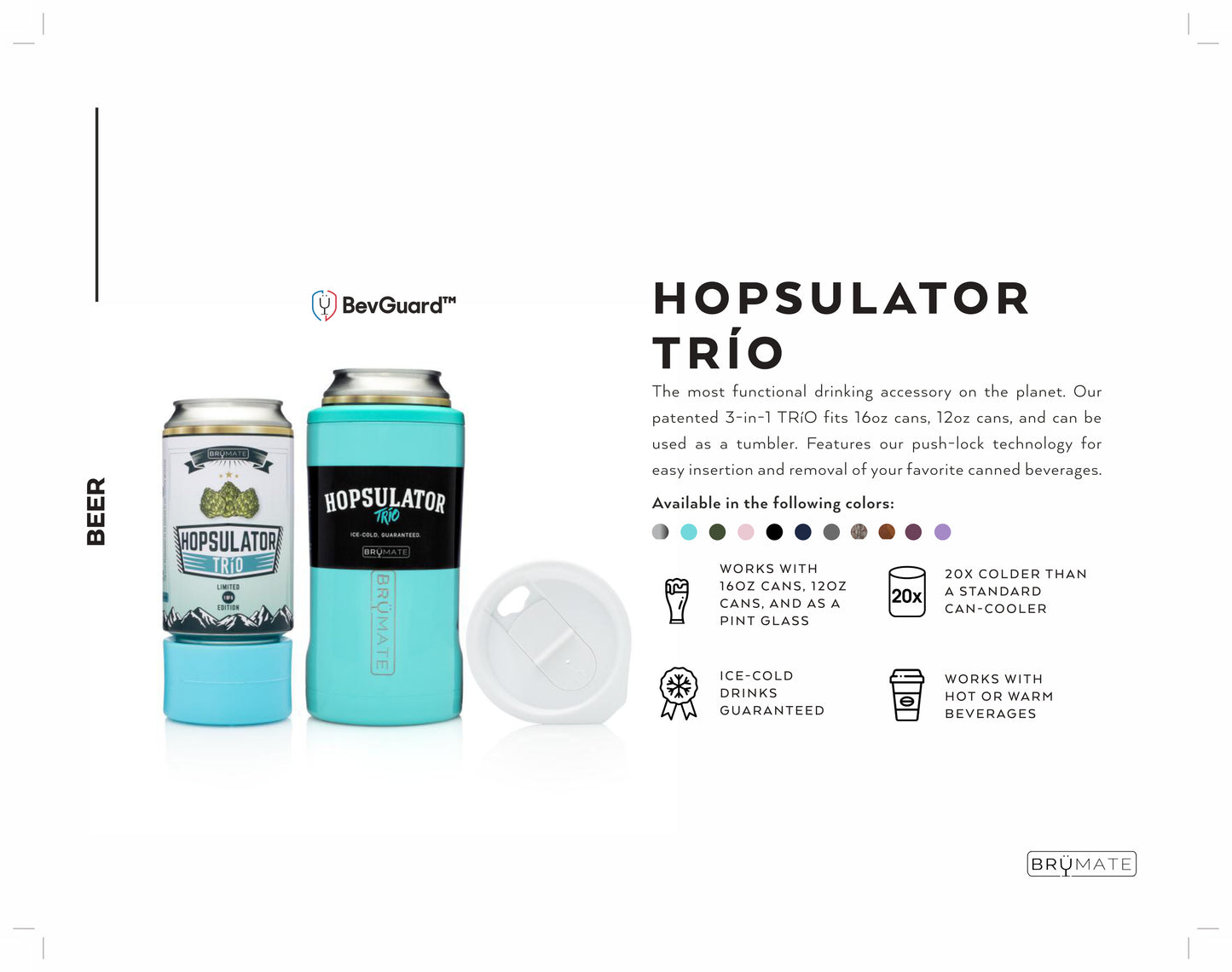 BruMate Hopsulator TRiO, 3-in-1 can-cooler - 16oz/12oz Cans
